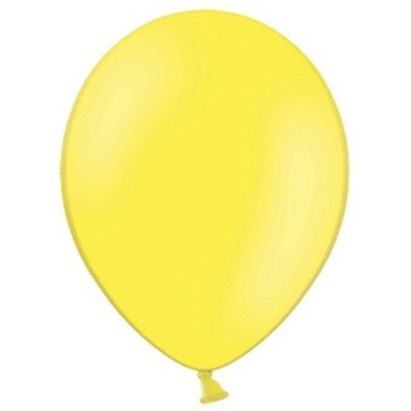 100 Celebration balloons lemon yellow 25cm