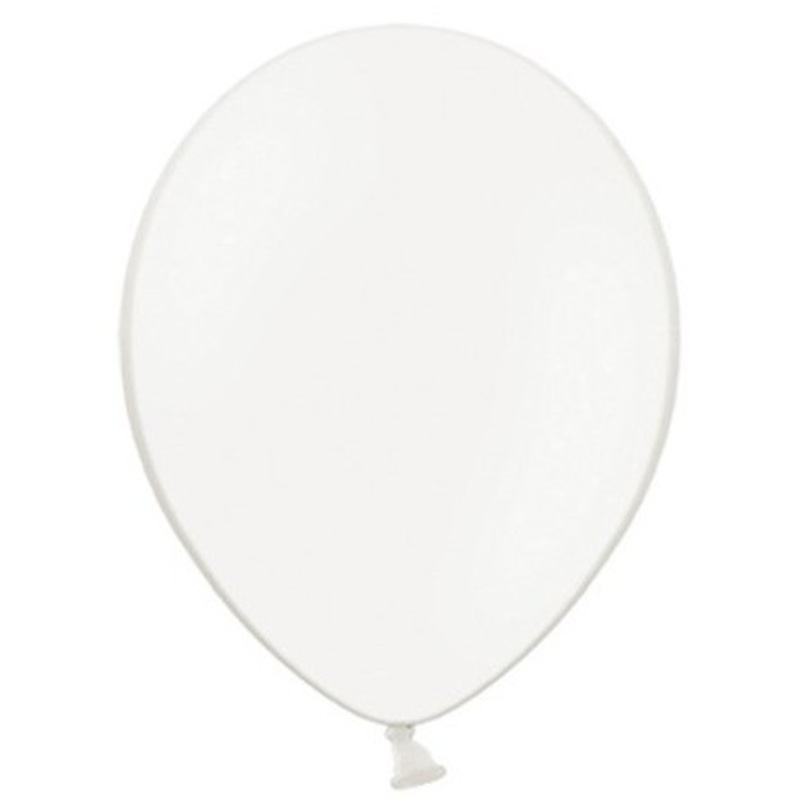 100 Celebration balloons white 25cm