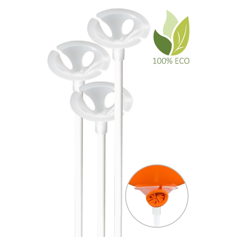 100 eco balloon sticks 23cm