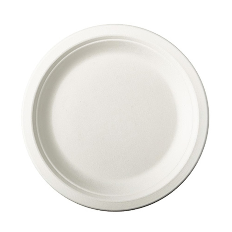 12 round sugar cane plates Tosca 18cm