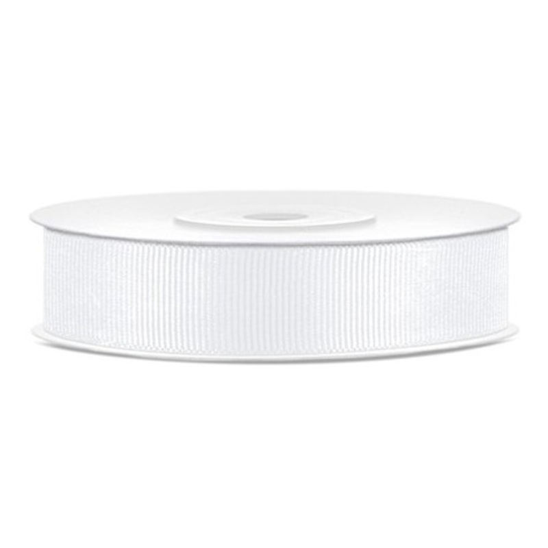 25m gift ribbon in white