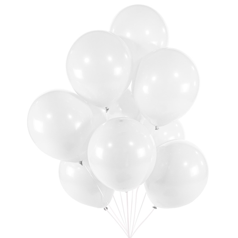 30 balloons white 25cm