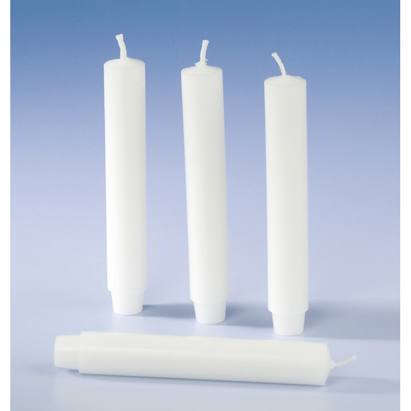 4 lantern candles Ina white 10cm