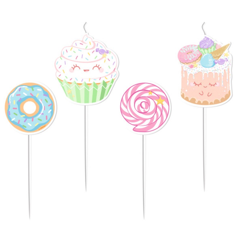 4 sweet surprise cake candles