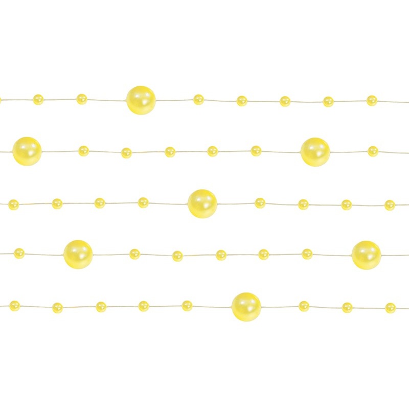 5 pearl garlands Sissi yellow 1.3m