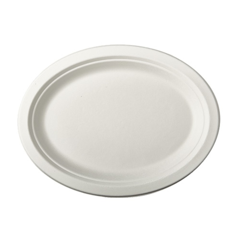 50 oval sugar cane plates Aleko 26 x 20cm