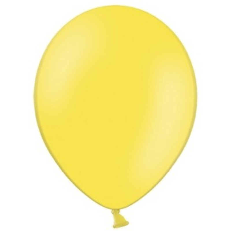 50 party star balloons lemon yellow 23cm