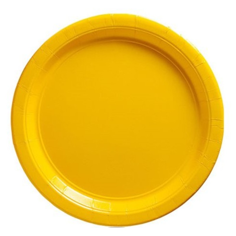 50 sun yellow paper plates 17cm