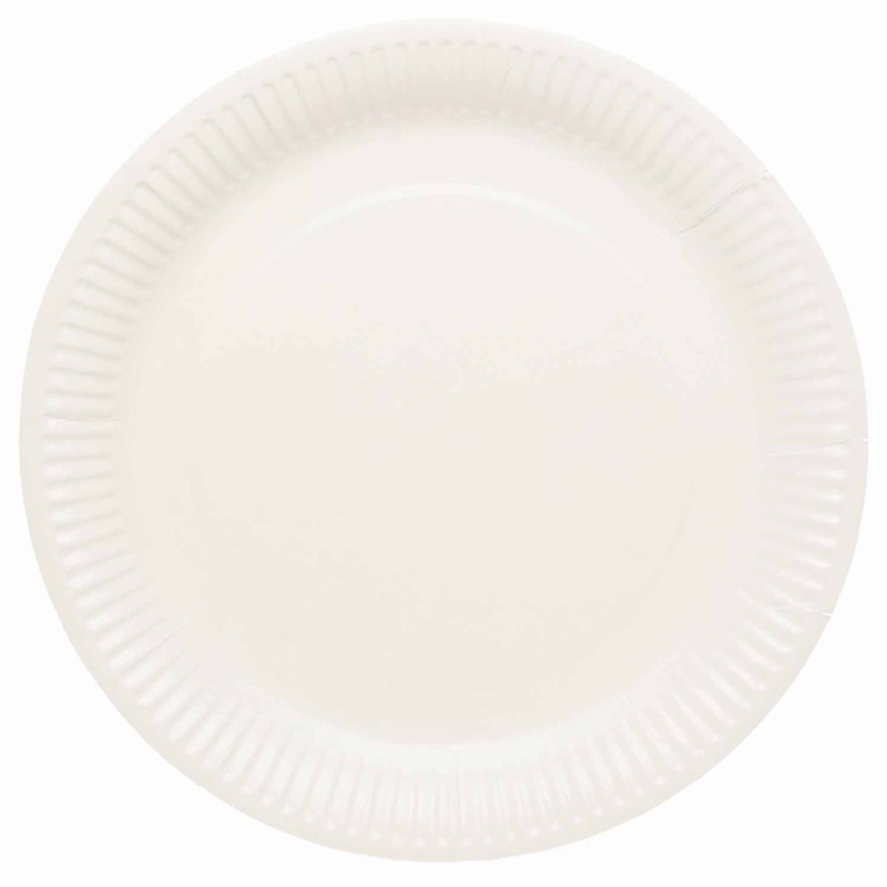 8 Coconut Cream Eco paper plates 23cm