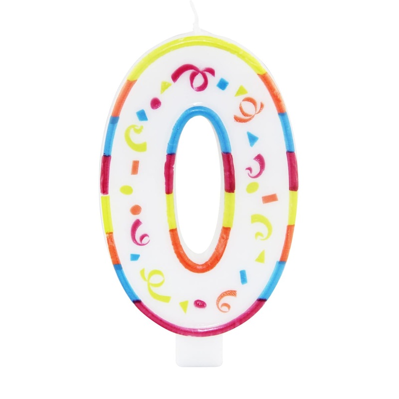 Celebratory candle number 0
