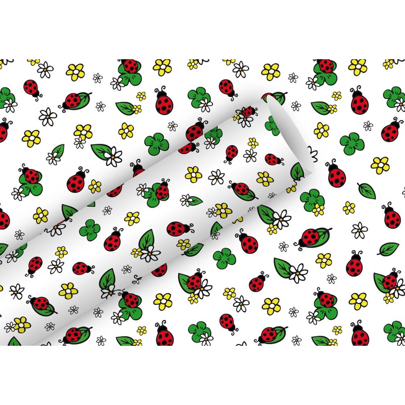 Geschenkpapier So lucky wei 2mx70cm
