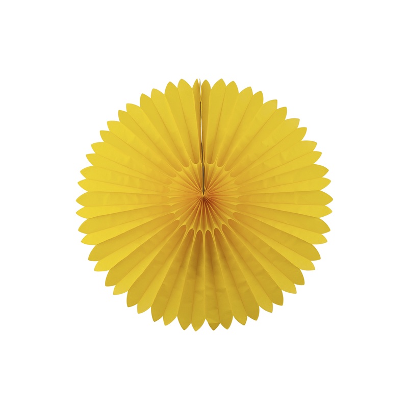 Points fun yellow decoration fan pack of 2 25cm