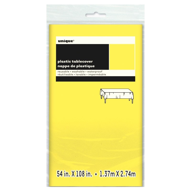 PVC tablecloth lemon yellow 2.74 x 1.37m
