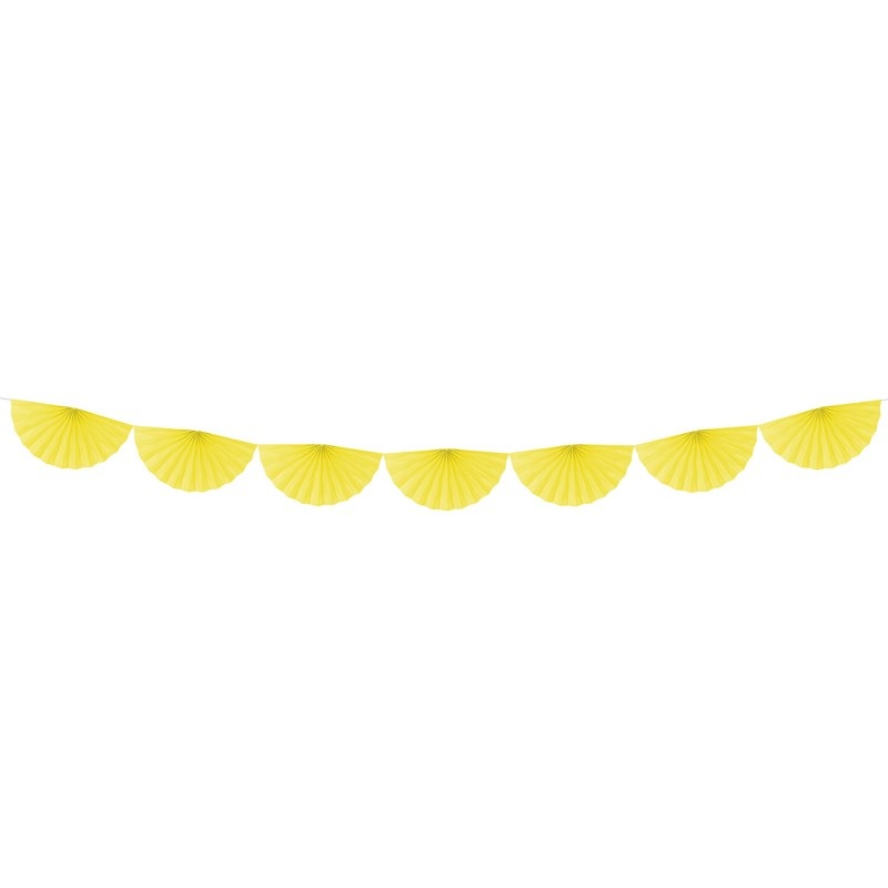 Rosette garland Daphne yellow 3m x 40cm
