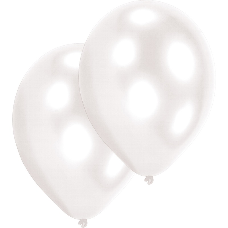 Set of 10 white balloons 27.5cm
