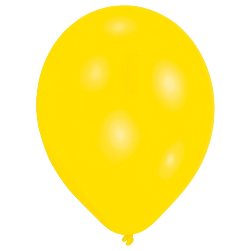 Set of 50 yellow balloons 27.5cm