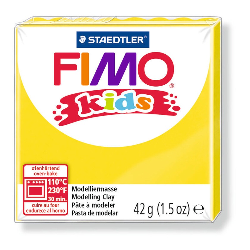 STAEDTLER FIMO Modelliermasse kids Normalblock gelb 42g