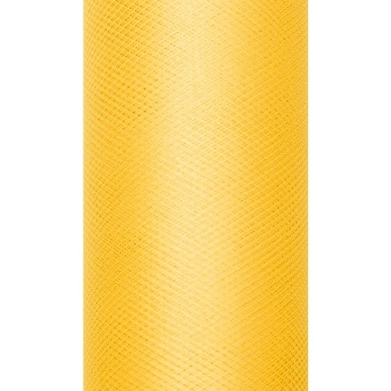 Tulle fabric Luna yellow 9m x 15cm