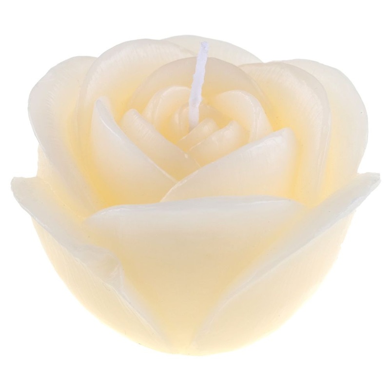Wedding Candle Rose Cream 12 x 7 cm