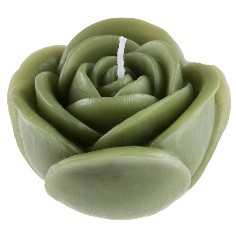 Wedding candle rose eucalyptus 12 x 7 cm