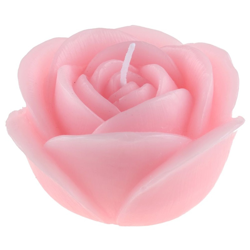 Wedding candle rose pink 12 x 7 cm