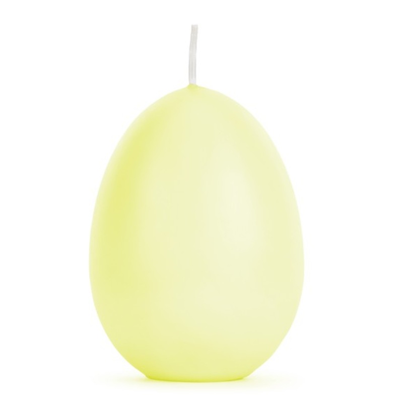 Yellow Easter Brunch Egg Candle 10cm