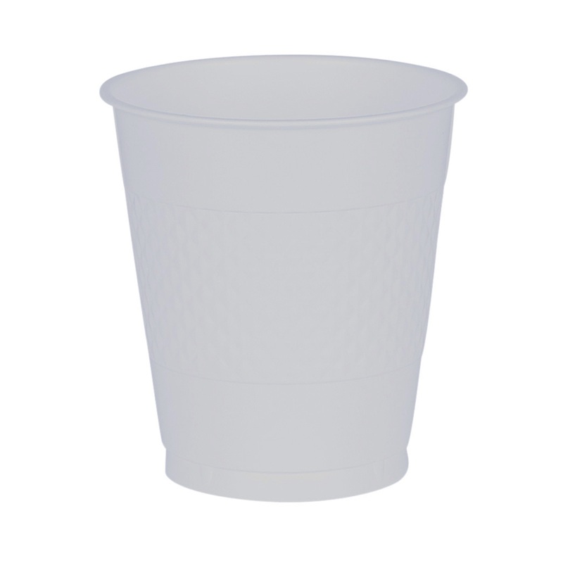 10 transparent plastic cups 355ml