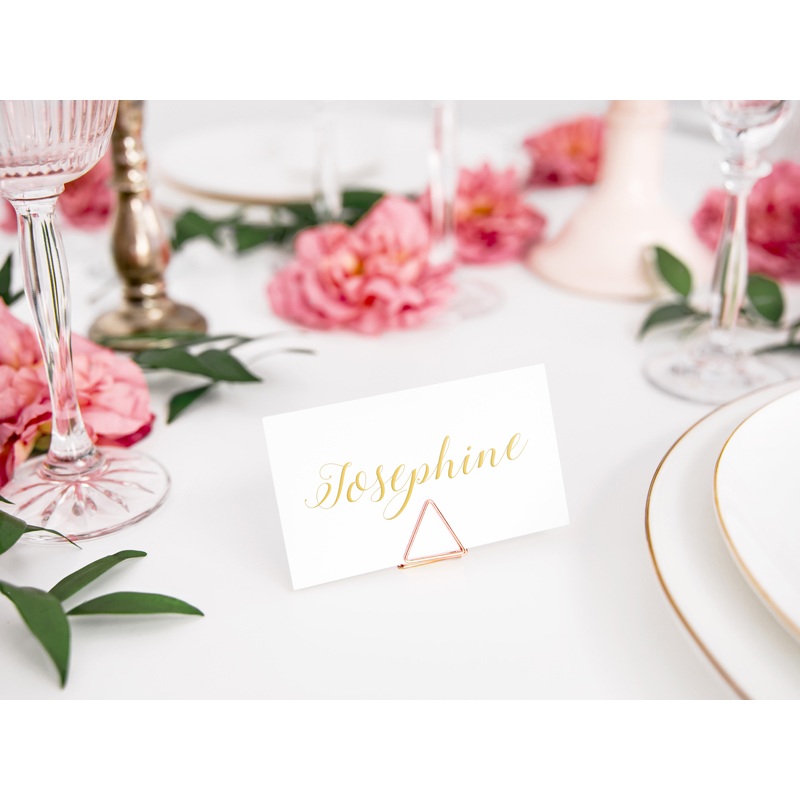 10 triangle card holders rose gold