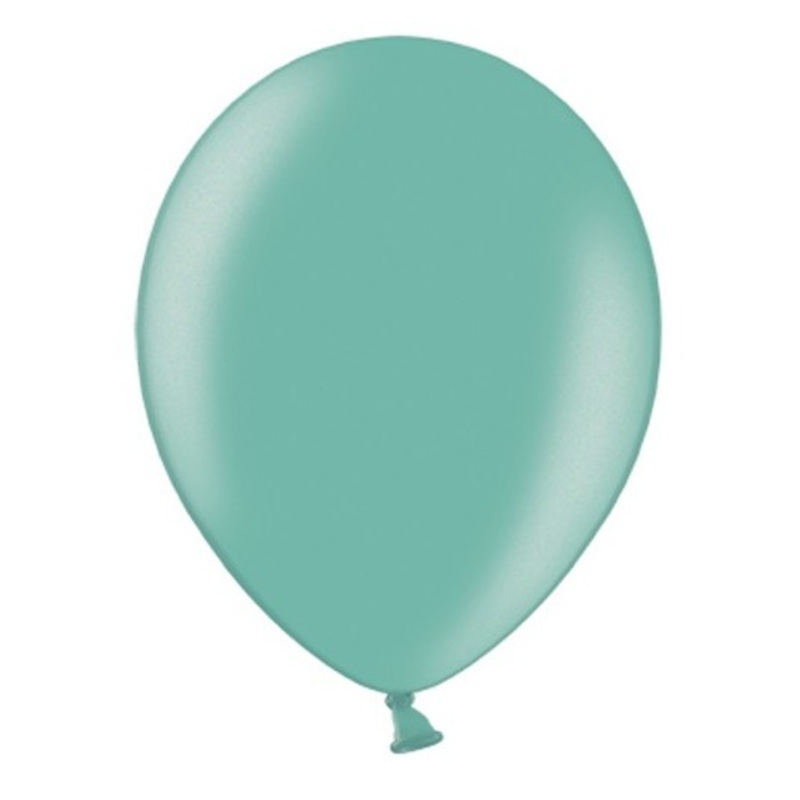 100 balloons metallic turquoise 25cm