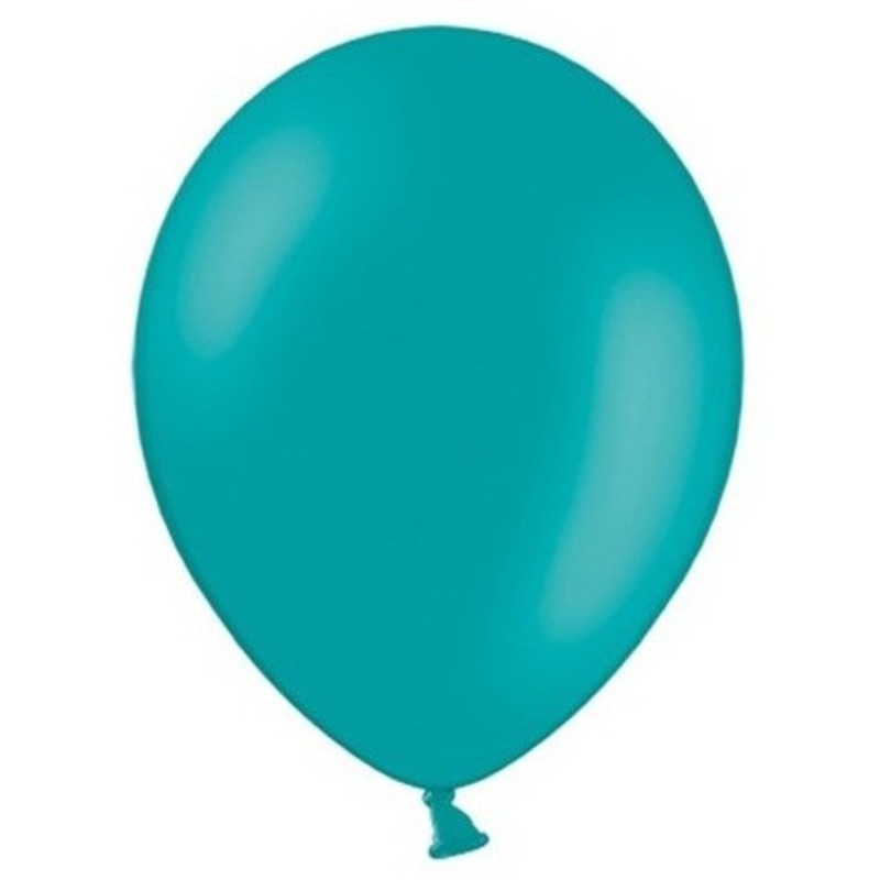 100 Celebration balloons turquoise 25cm
