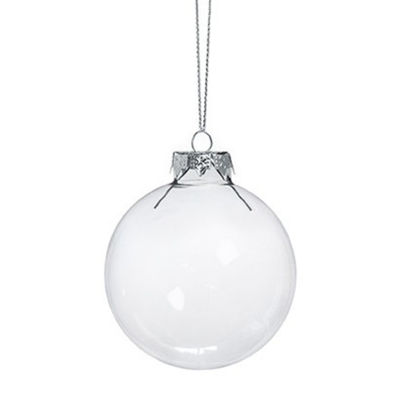 12 glass Christmas tree balls 6cm