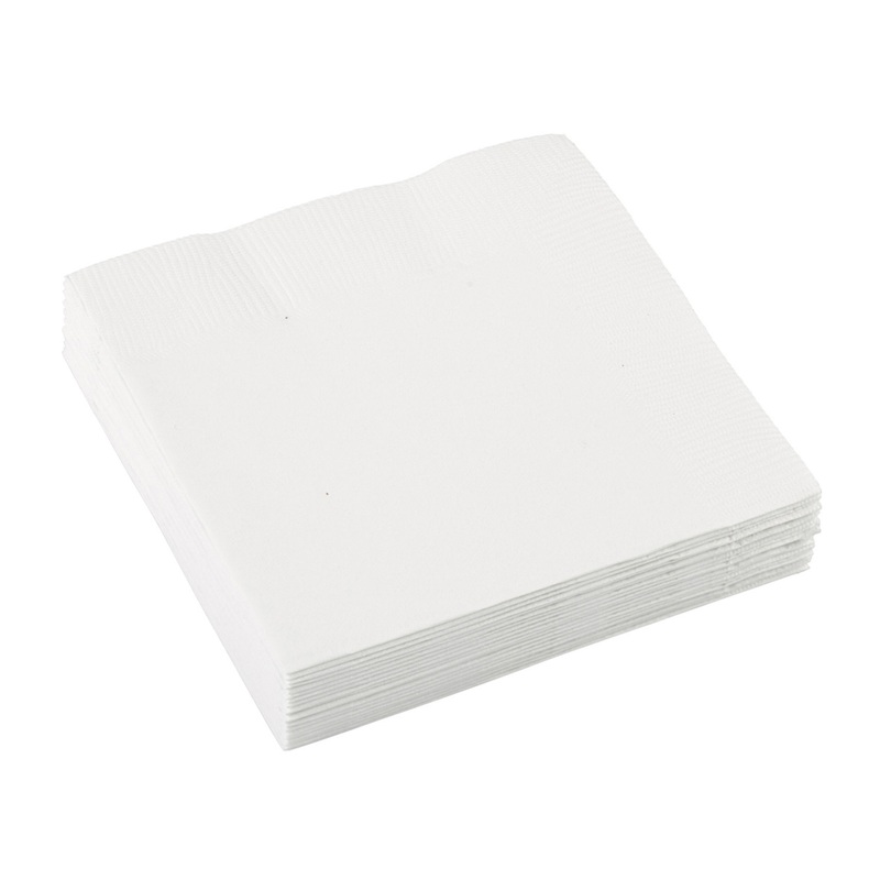 20 napkins Mila white 25 x 25cm