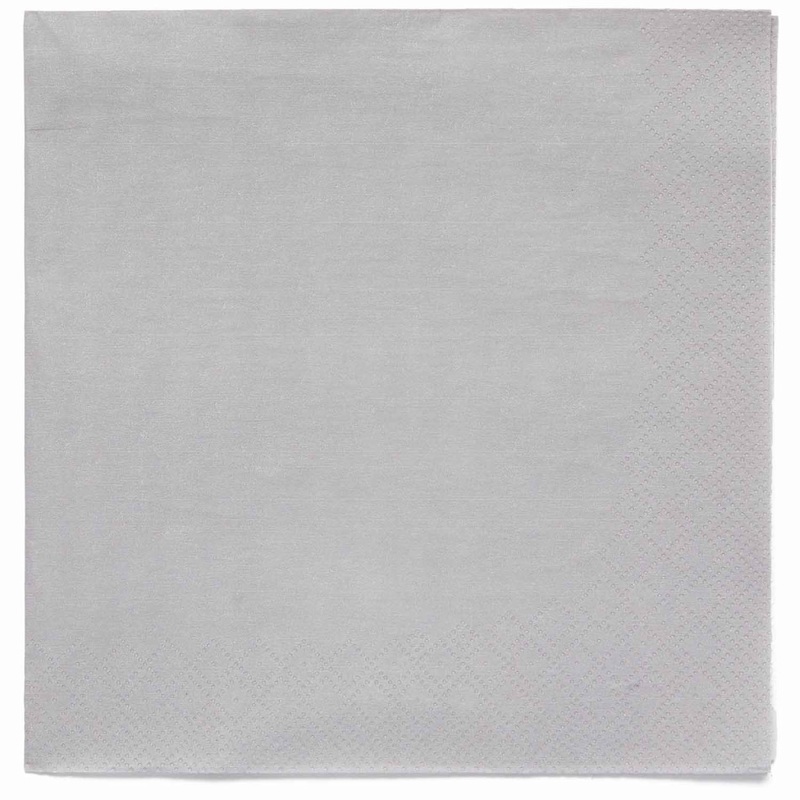 20 Stone Gray Eco Napkins 33cm