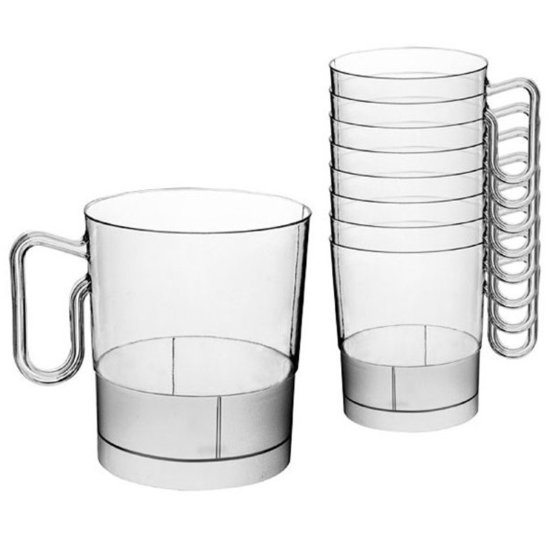 20 transparent coffee cups 227ml