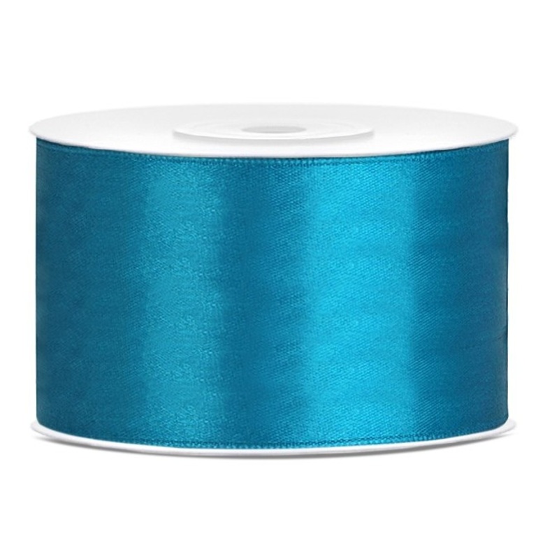 25m satin gift ribbon turquoise