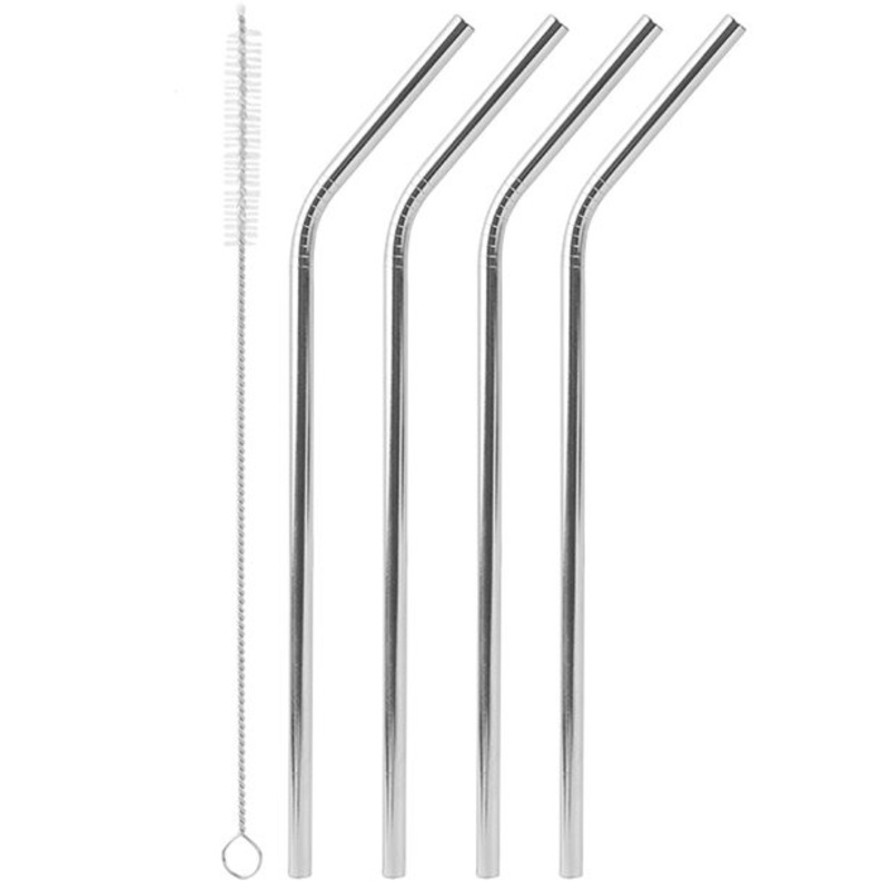 4 metal drinking straws reusable