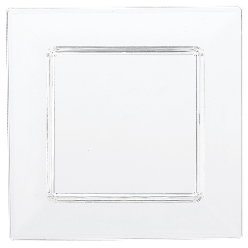 40 Party Buffet Mini Starters Plates Transparent 7.6cm