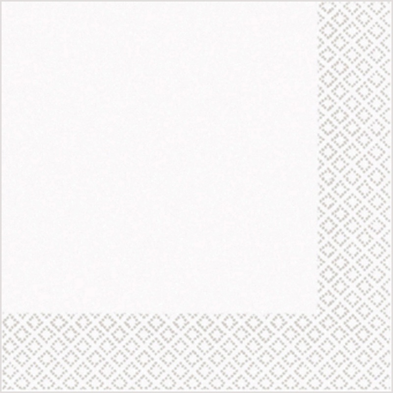 50 napkins Mila white 25 x 25cm