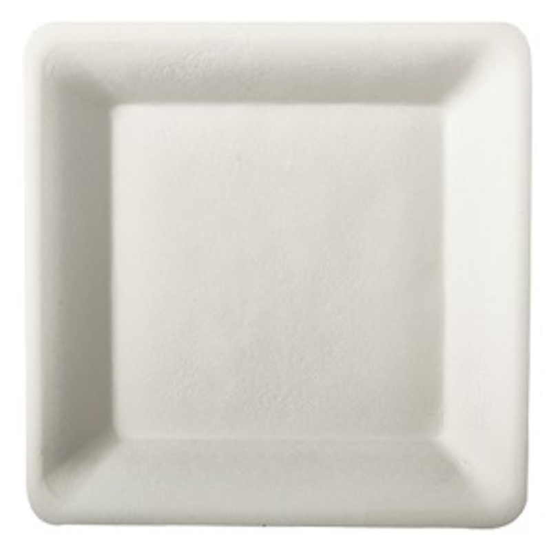 50 Sugar Cane Plates Aida Square 15.5 x 15.5cm