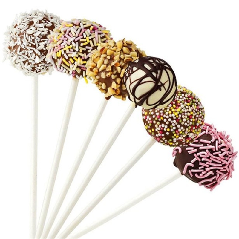 50 white cake pop sticks Yummy 15cm