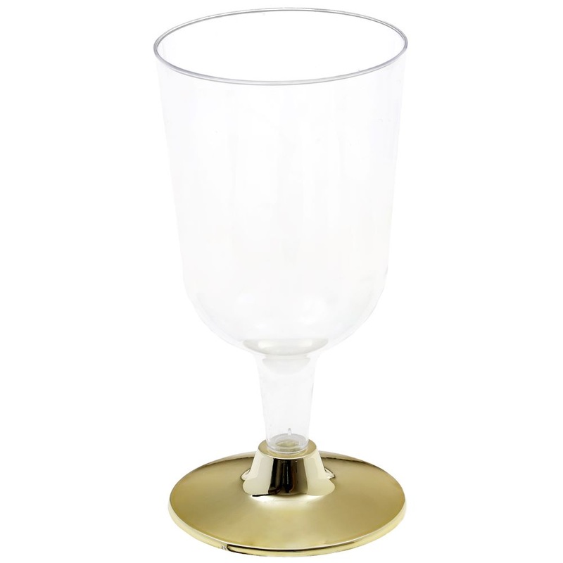 6 stemmed glasses gold 20.7cl