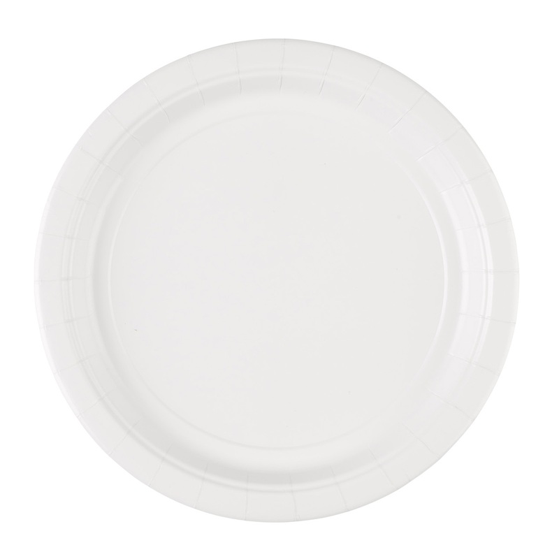 8 paper plates Mila white 22.8cm