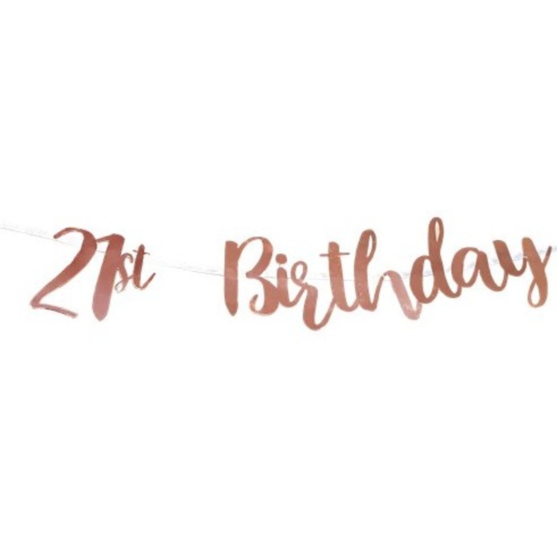Bubbly 21st Birthday garland 1m