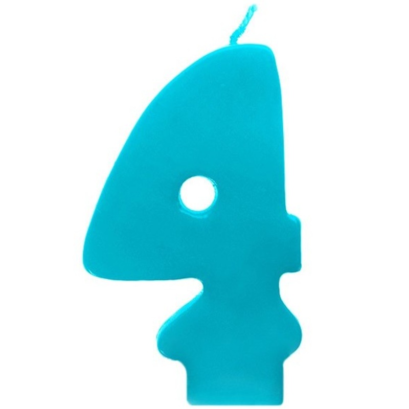 Cake candle Benny number 4