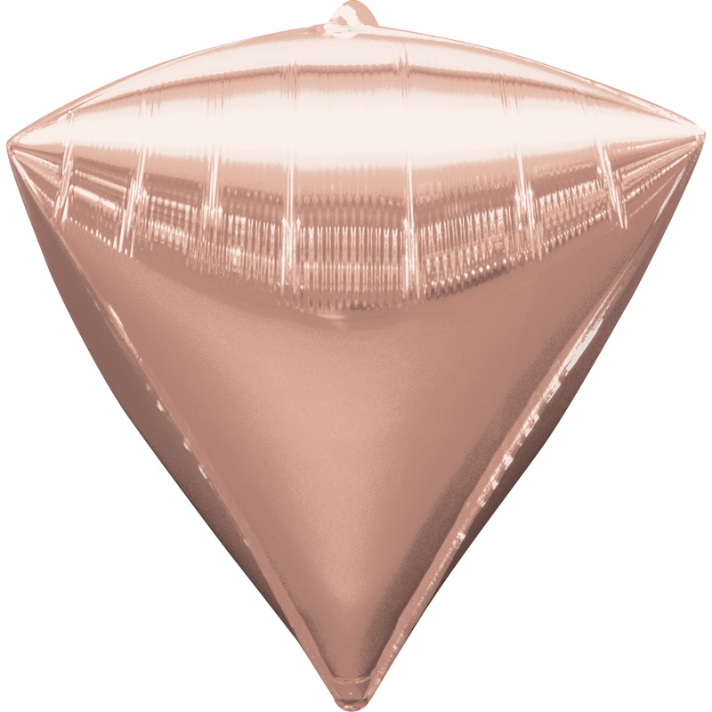 Diamond balloon rose gold 38 x 43cm