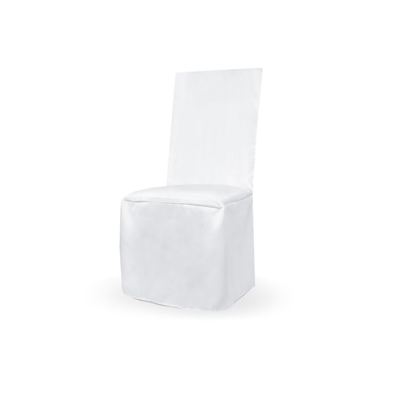 Elegant satin white chair cover