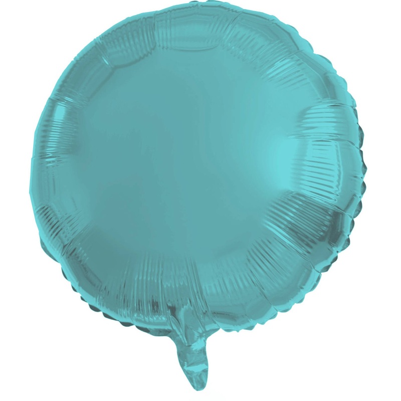 Foil balloon crystal turquoise 45cm