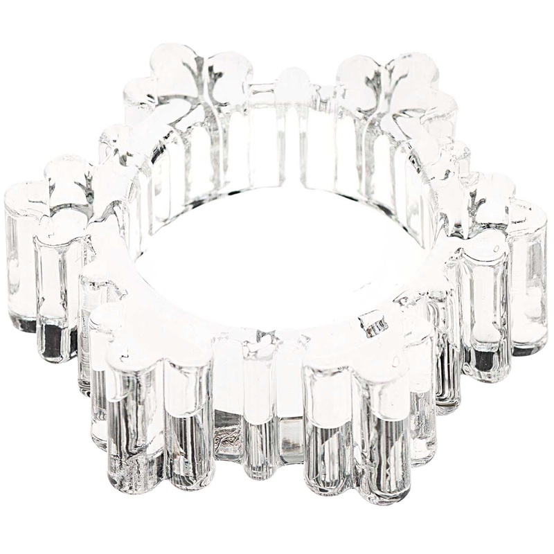 Glass snowflake tealight holder