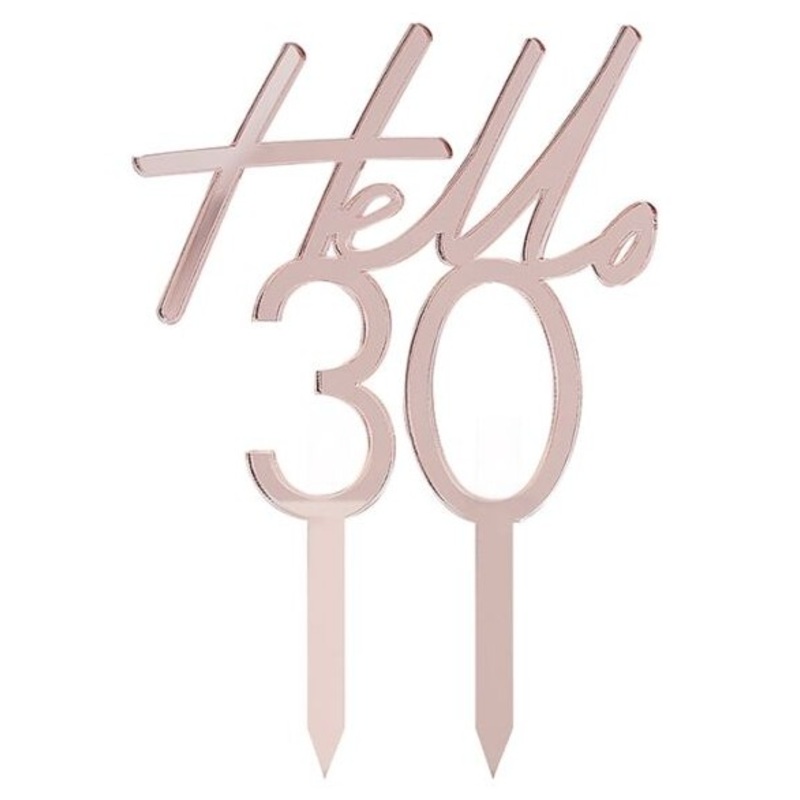 Hello Thirty cake decoration