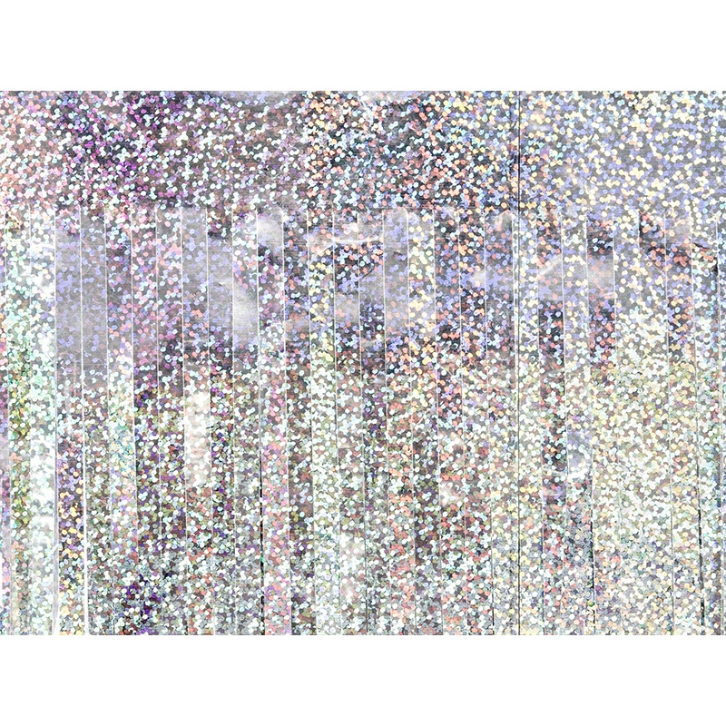 Holographic tinsel curtain 4m x 18.5cm